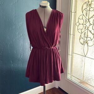 Free People Romper in fig sorbet